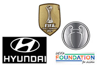 UCL Champion 20-21 Badge(chelsea)&Foundation&Club World Cup 2021 Badge&Hyundai Sponsor